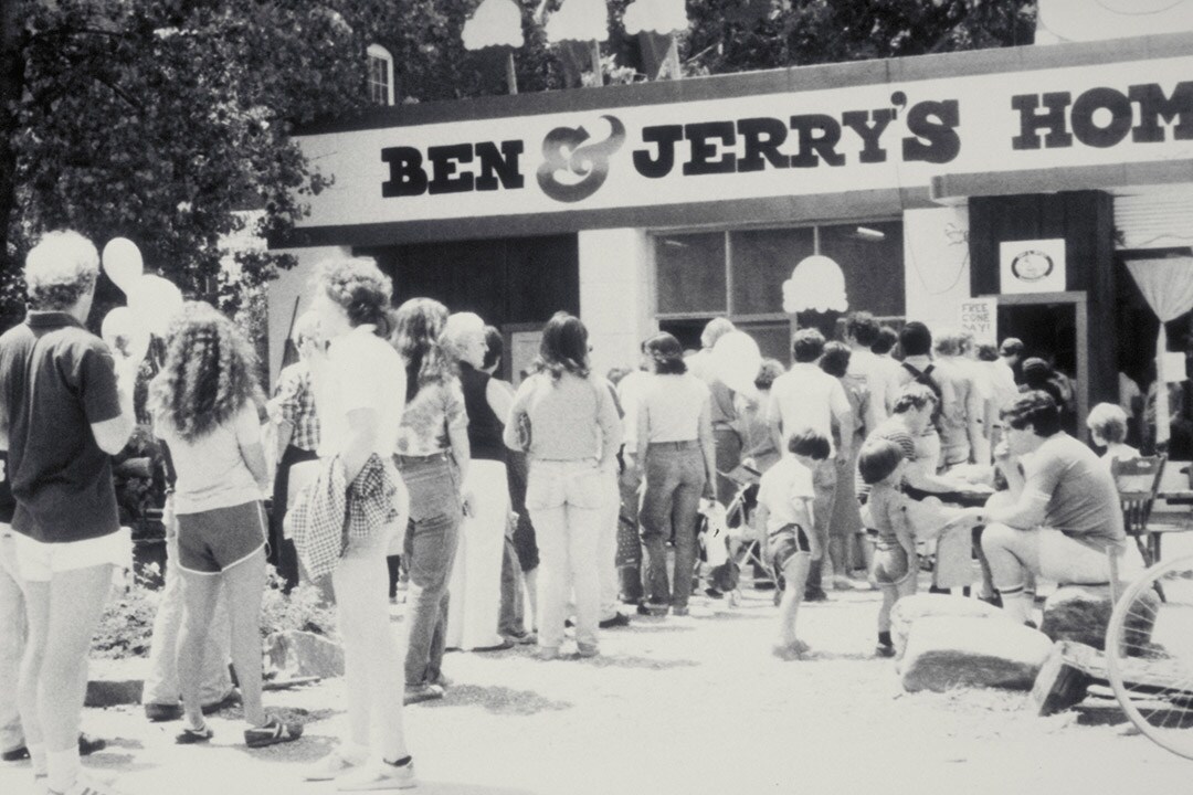 1979 El siguiente paso Personas haciendo cola en un Ben & Jerry’s